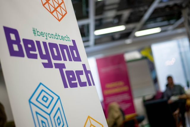 Beyond Tech conference banner hashtag beyondtech.